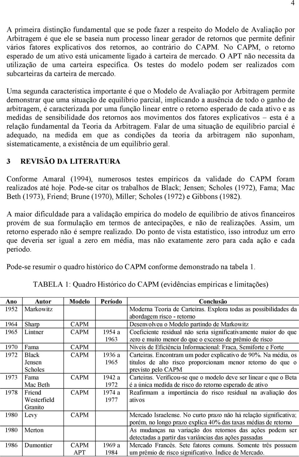 Os testes do modelo podem ser realizados com subcarteiras da carteira de mercado.