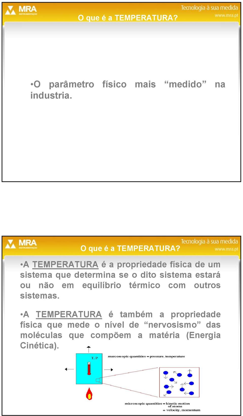 ou não em equilíbrio térmico com outros sistemas.