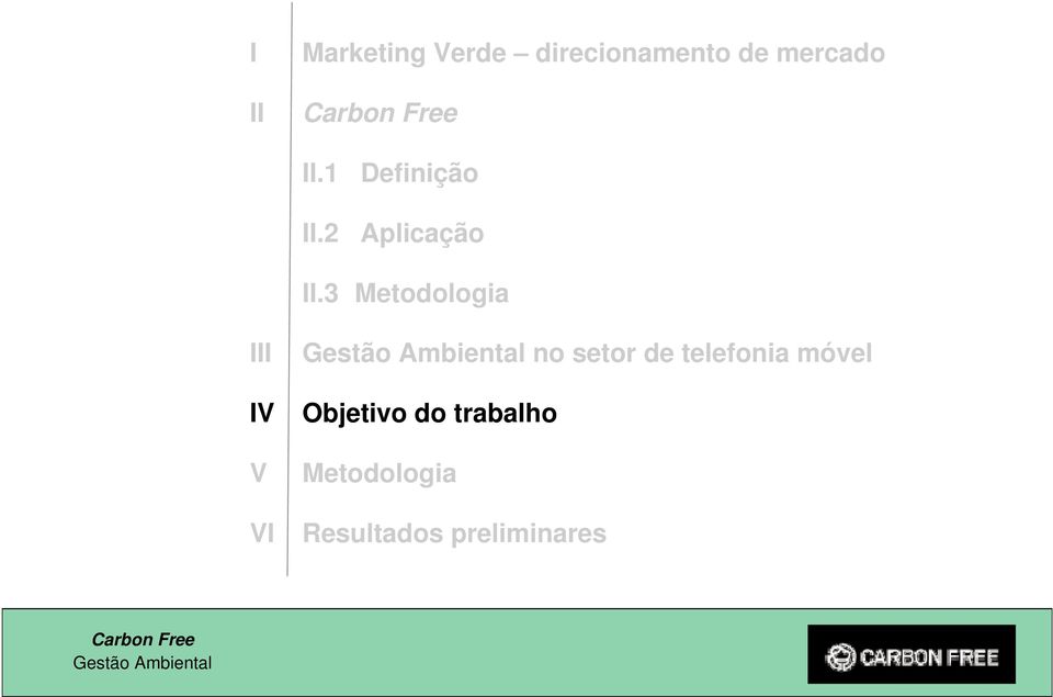 3 Metodologia III IV V VI no setor de telefonia