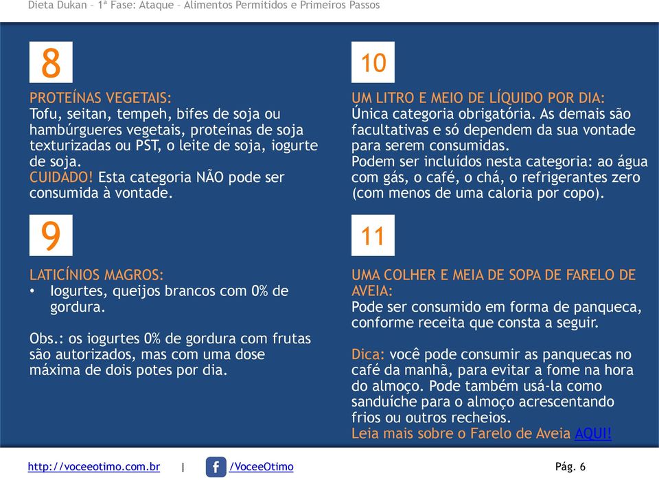 : os iogurtes 0% de gordura com frutas são autorizados, mas com uma dose máxima de dois potes por dia. 10 UM LITRO E MEIO DE LÍQUIDO POR DIA: Única categoria obrigatória.