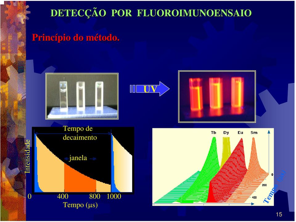 m UV Intensidade Tempo de