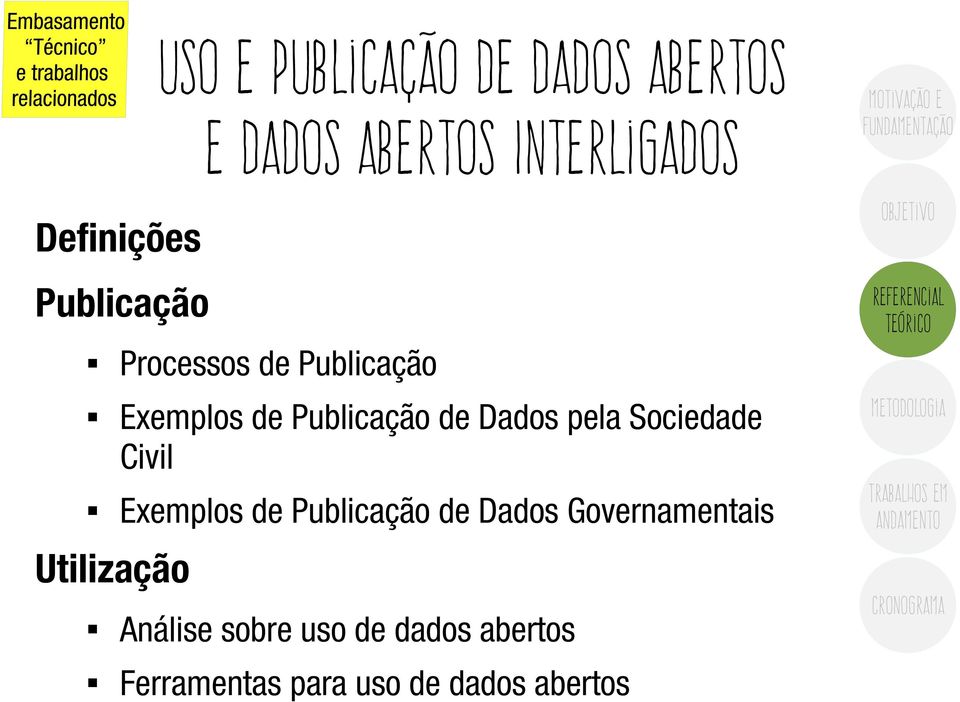 Dados pela Sociedade Civil Exemplos de Publicação de Dados Governamentais