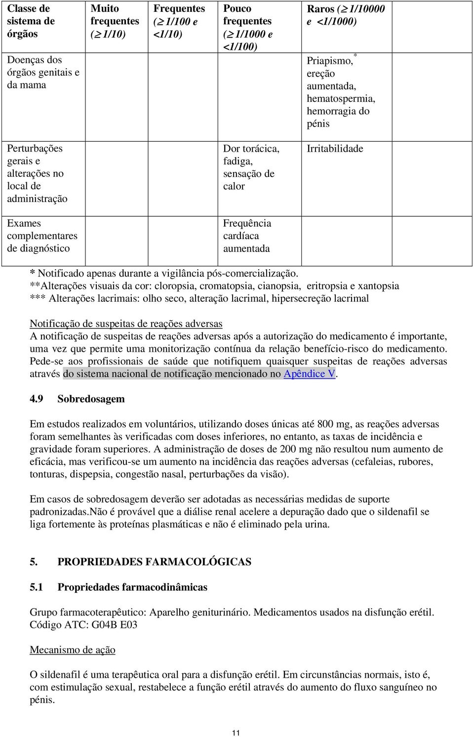 diagnóstico Frequência cardíaca aumentada * Notificado apenas durante a vigilância pós-comercialização.