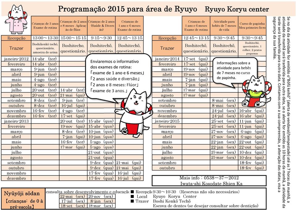 sobre a março 9-jun (ter) março 19-nov (qui) atividade para bebês abril 9-jun (ter) exame de abril 19-nov (qui) de 7 no curso maio 4-ago (ter) 2 anos saúde e diversão de papinha.