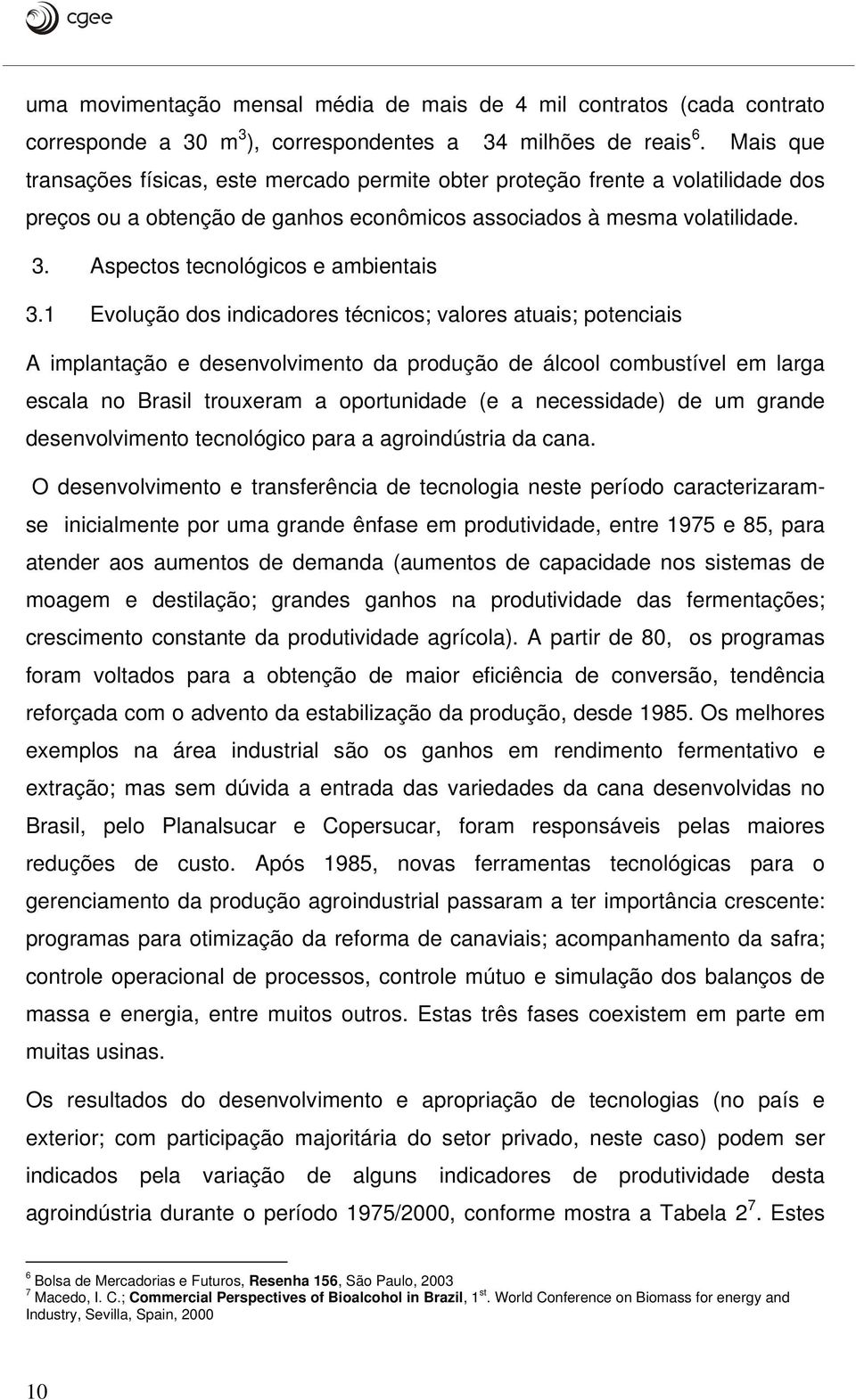 Aspectos tecnológicos e ambientais 3.