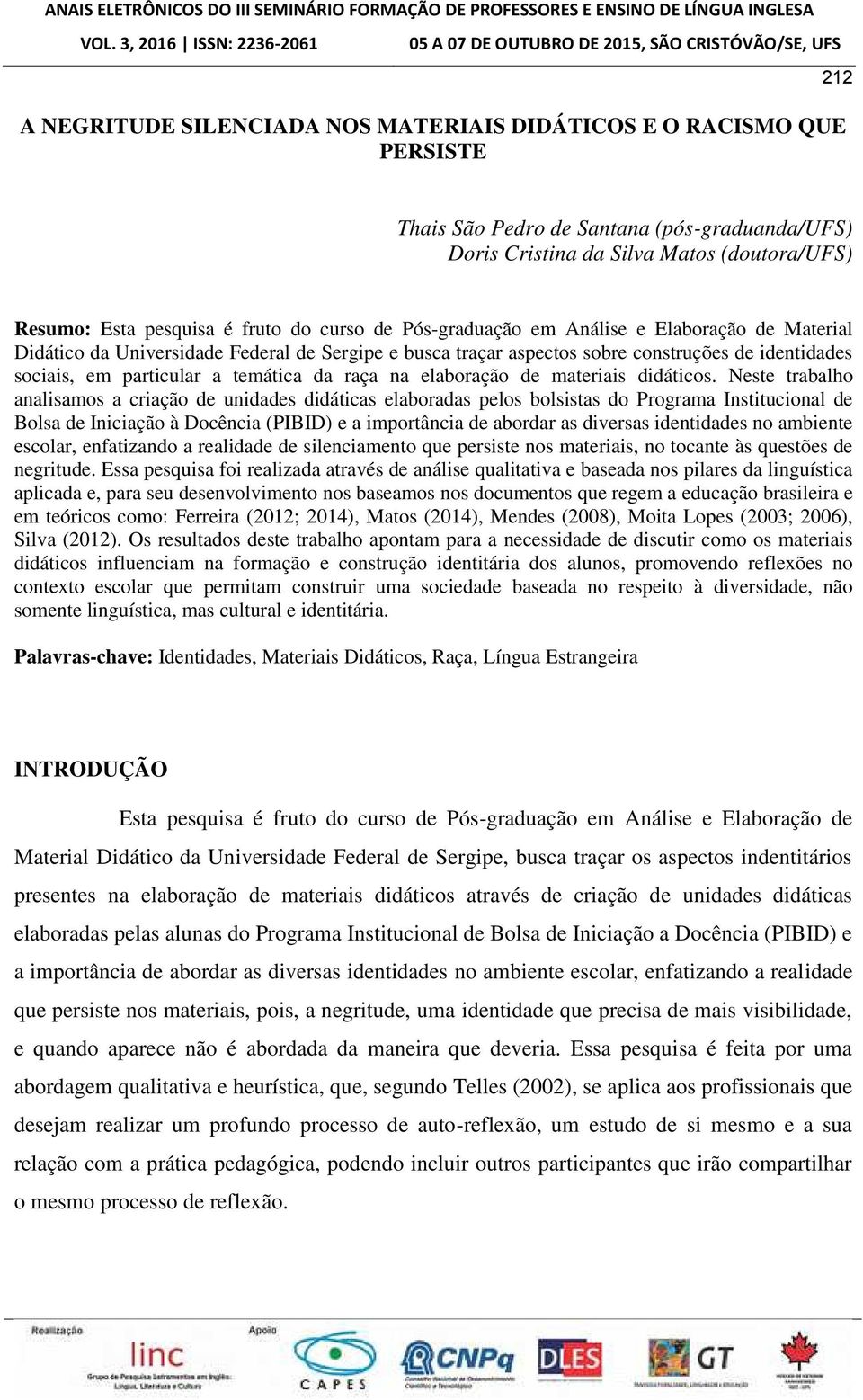 raça na elaboração de materiais didáticos.