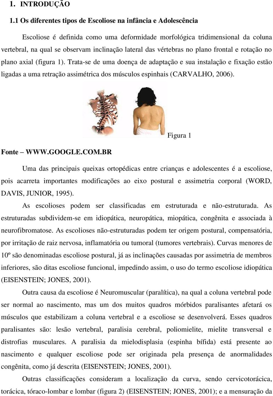 vértebras no plano frontal e rotação no plano axial (figura 1).