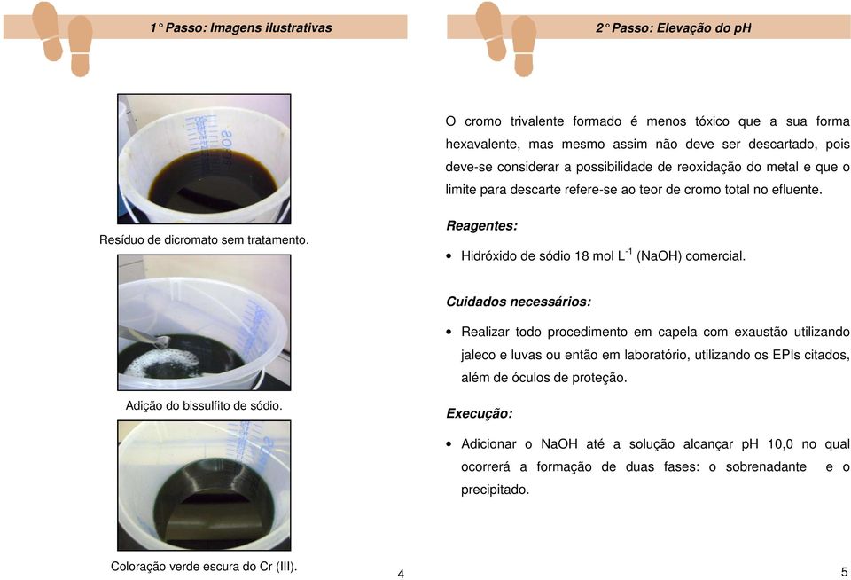 Reagentes: Hidróxido de sódio 18 mol L -1 (NaOH) comercial.