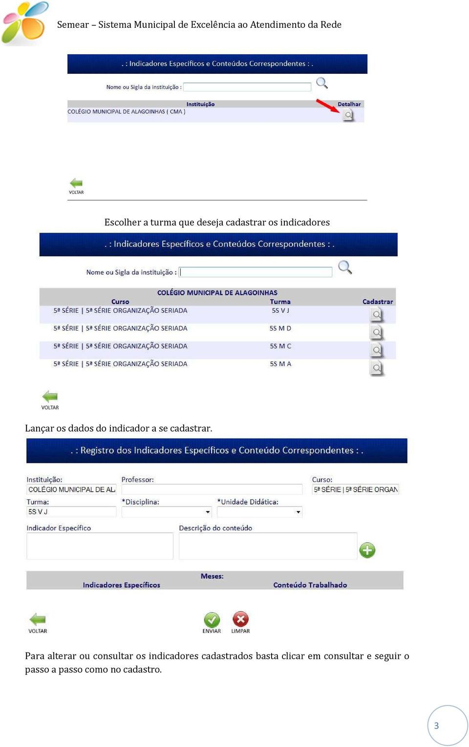 indicador a se cadastrar.