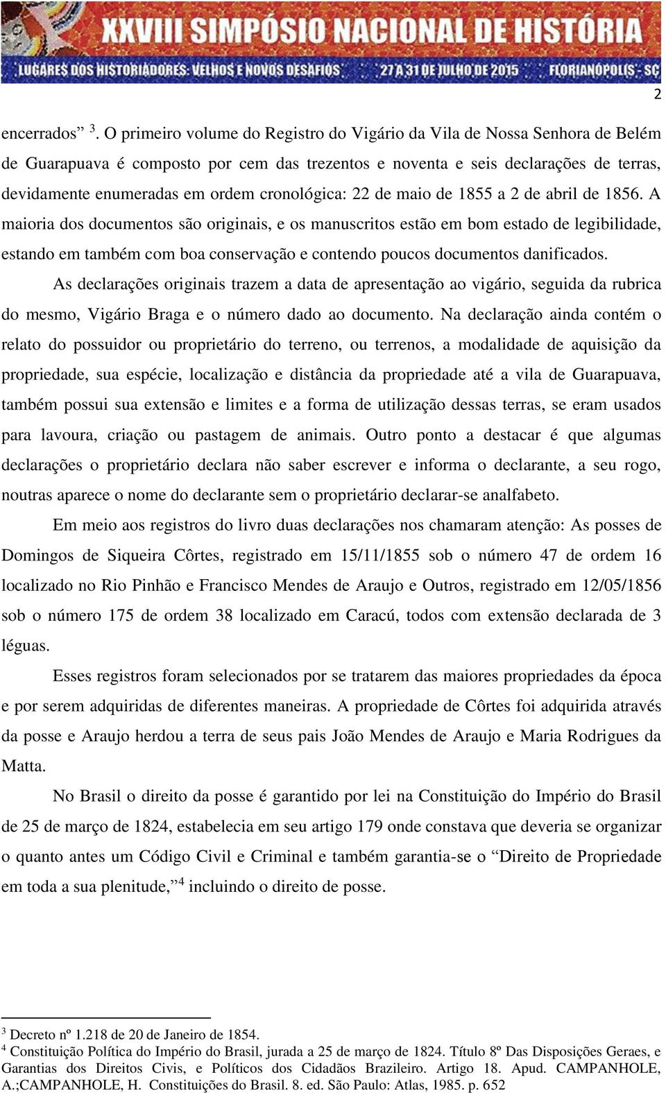 cronológica: 22 de maio de 1855 a 2 de abril de 1856.