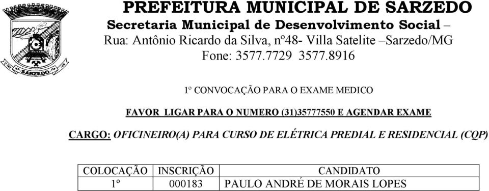 RESIDENCIAL (CQP) 1º 000183