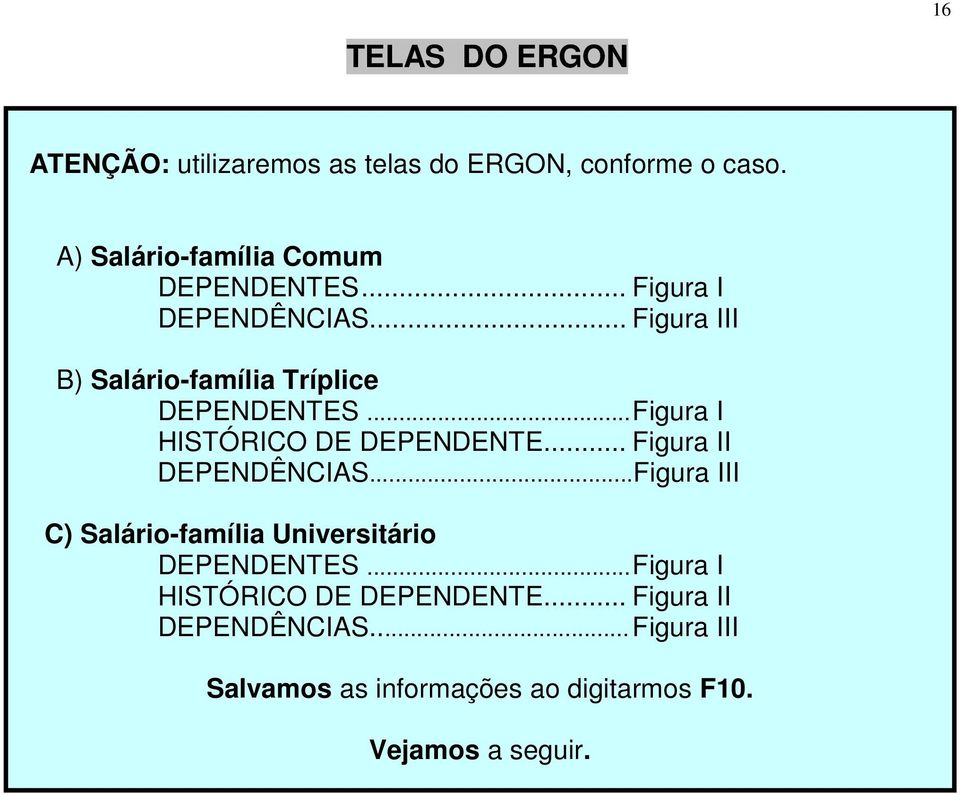 .. Figura III B) Salário-família Tríplice DEPENDENTES... Figura I HISTÓRICO DE DEPENDENTE.