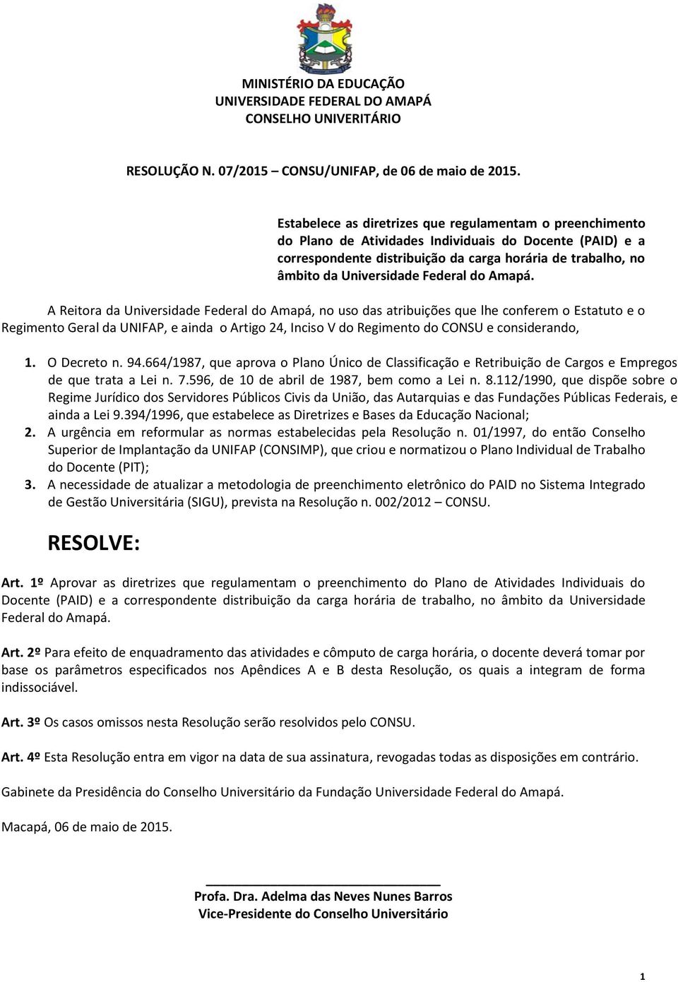 Federal do Amapá.