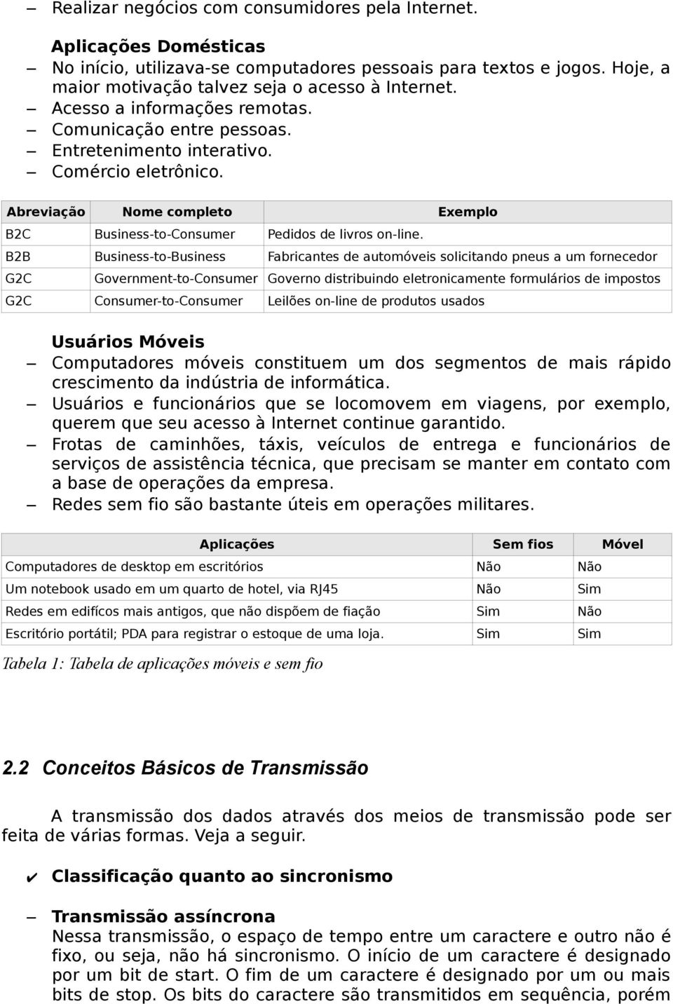 B2B BusinesstoBusiness Fabricantes de automóveis solicitando pneus a um fornecedor G2C GovernmenttoConsumer Governo distribuindo eletronicamente formulários de impostos G2C ConsumertoConsumer Leilões