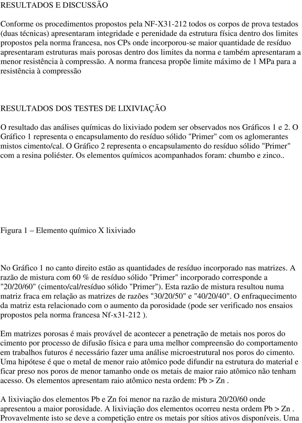 resistência à compressão.