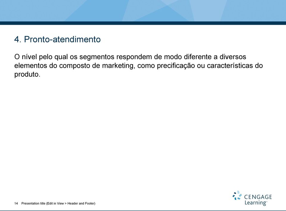 diversos elementos do composto de marketing,