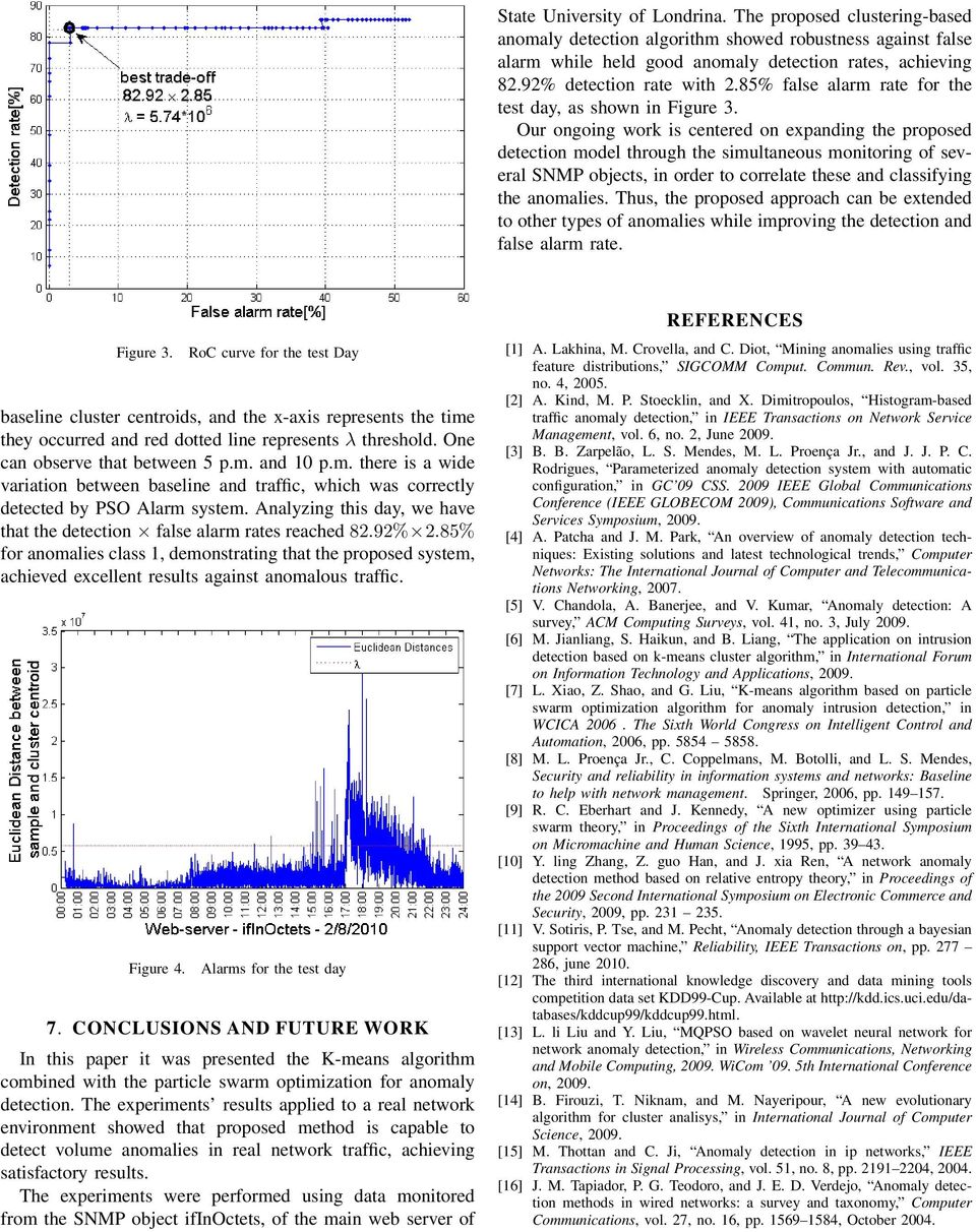 Our ongoing work is centered on expanding the proposed detection model through the simultaneous monitoring of several SNMP objects, in order to correlate these and classifying the anomalies.