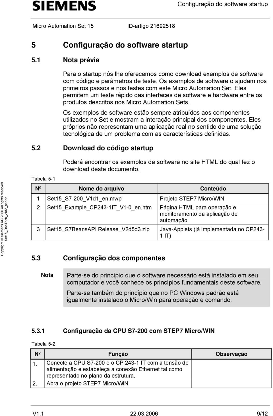 Eles permitem um teste rápido das interfaces de software e hardware entre os produtos descritos nos Micro Automation Sets.