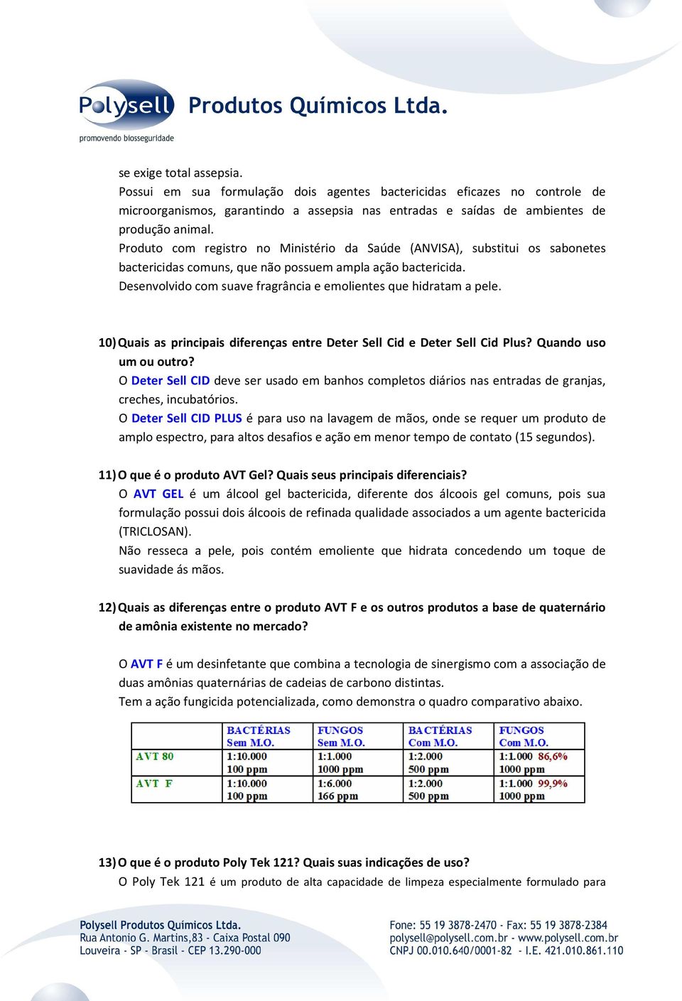 Desenvolvido com suave fragrância e emolientes que hidratam a pele. 10) Quais as principais diferenças entre Deter Sell Cid e Deter Sell Cid Plus? Quando uso um ou outro?