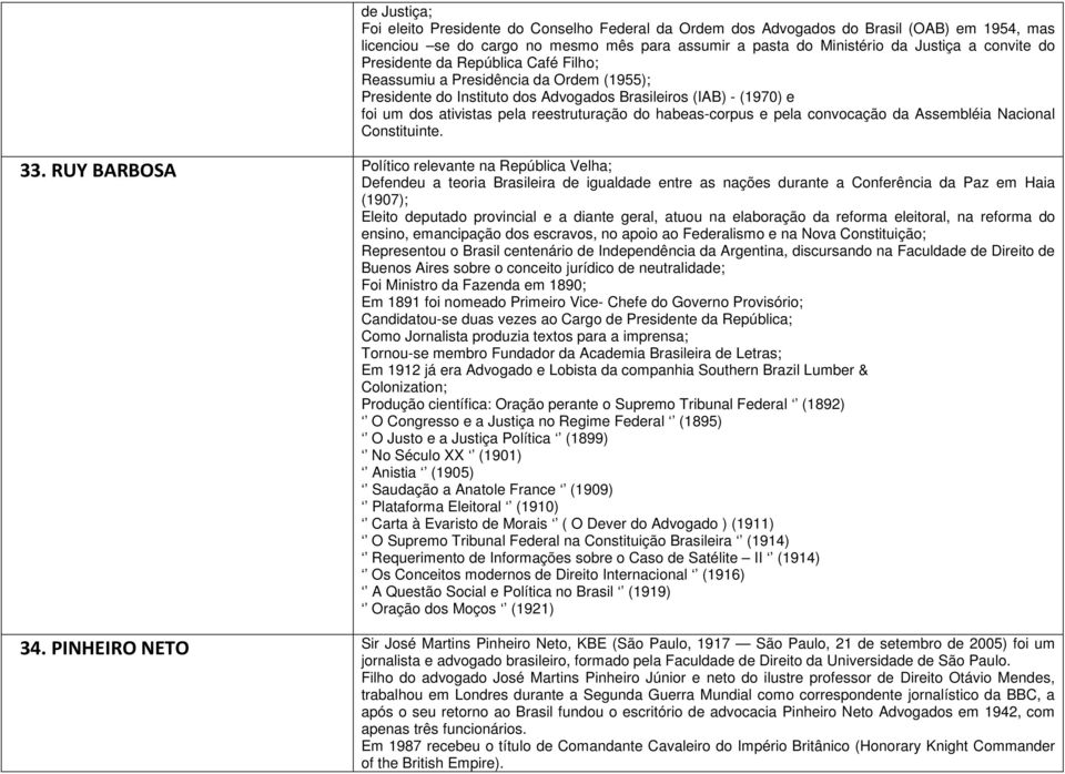 habeas-corpus e pela convocação da Assembléia Nacional Constituinte. 33.