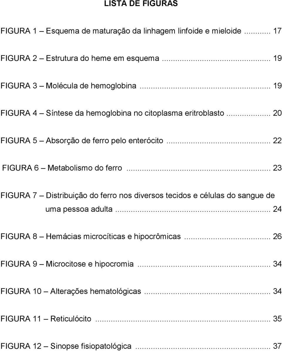 .. 22 FIGURA 6 Metabolismo do ferro... 23 FIGURA 7 Distribuição do ferro nos diversos tecidos e células do sangue de uma pessoa adulta.