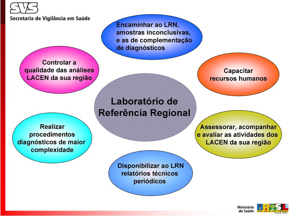 Referência Regional Realizar procedimentos diagnósticos de maior complexidade Assessorar,