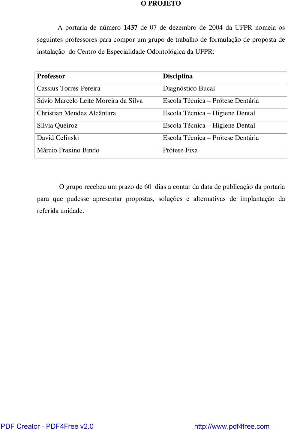 Márcio Fraxino Bindo Disciplina Diagnóstico Bucal Escola Técnica Prótese Dentária Escola Técnica Higiene Dental Escola Técnica Higiene Dental Escola Técnica Prótese Dentária