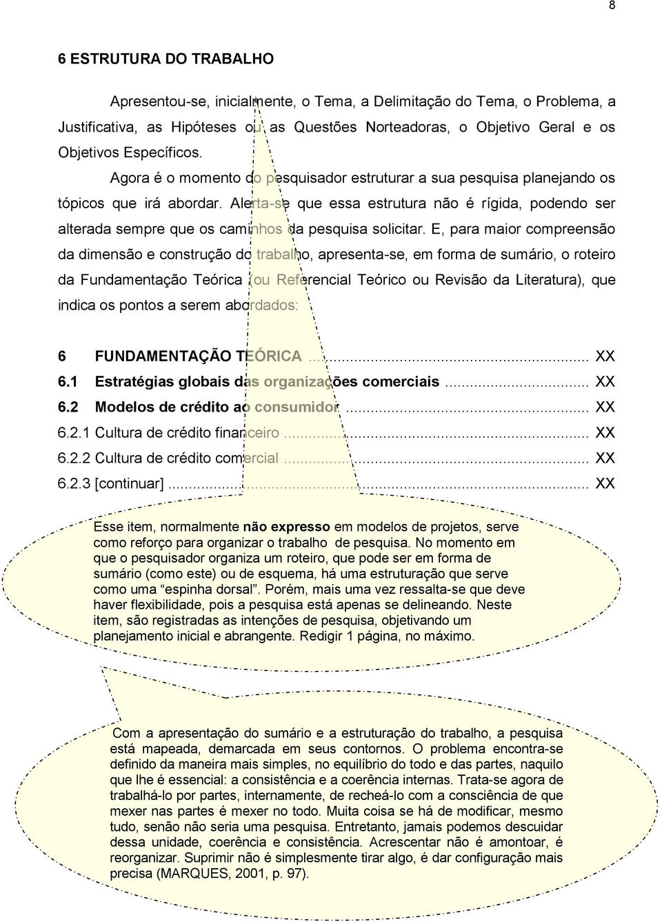 Alerta-se que essa estrutura não é rígida, podendo ser alterada sempre que os caminhos da pesquisa solicitar.