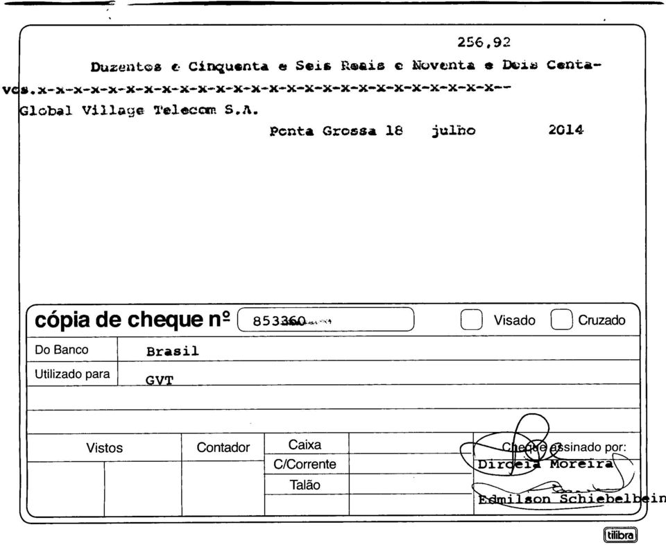 '1'elecan 5.1\. Pent.a Grossa 18 julho 2014 cópia de cheque n 2 ( 853~~,.