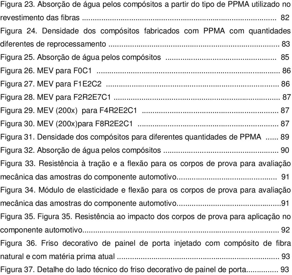 MEV para F1E2C2... 86 Figura 28. MEV para F2R2E7C1... 87 Figura 29. MEV (200x) para F4R2E2C1... 87 Figura 30. MEV (200x)para F8R2E2C1... 87 Figura 31.