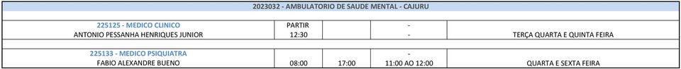 MEDICO PSIQUIATRA FABIO ALEXANDRE BUENO PARTIR - 12:30 -