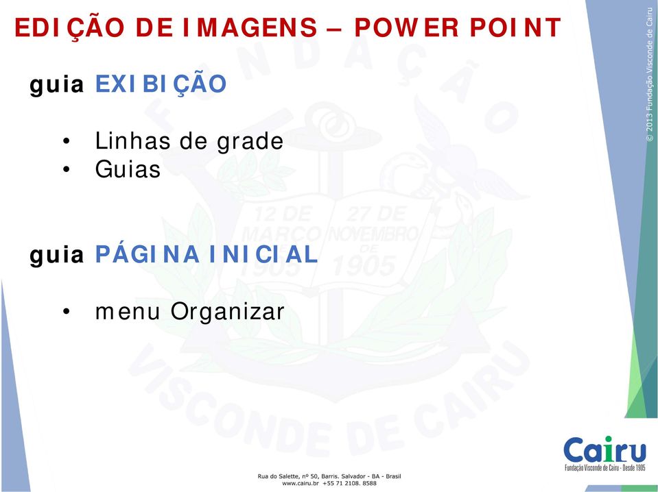 Linhas de grade Guias