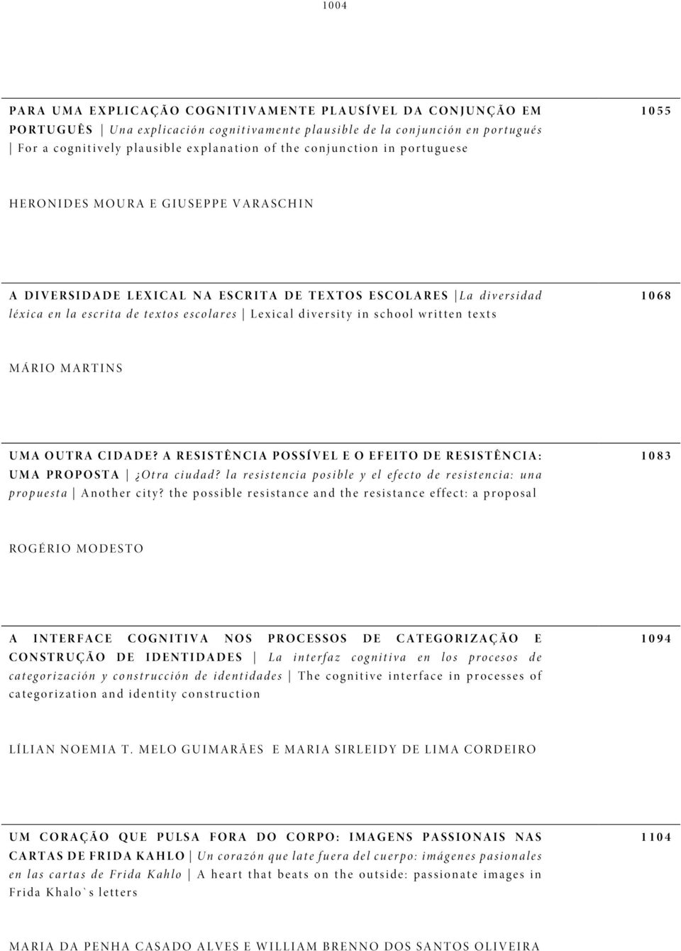 school written texts 1068 MÁRIO MARTINS UMA OUTRA CIDADE? A RESISTÊNCIA POSSÍVEL E O EFEITO DE RESISTÊNCIA: UMA PROPOSTA Otra ciudad?