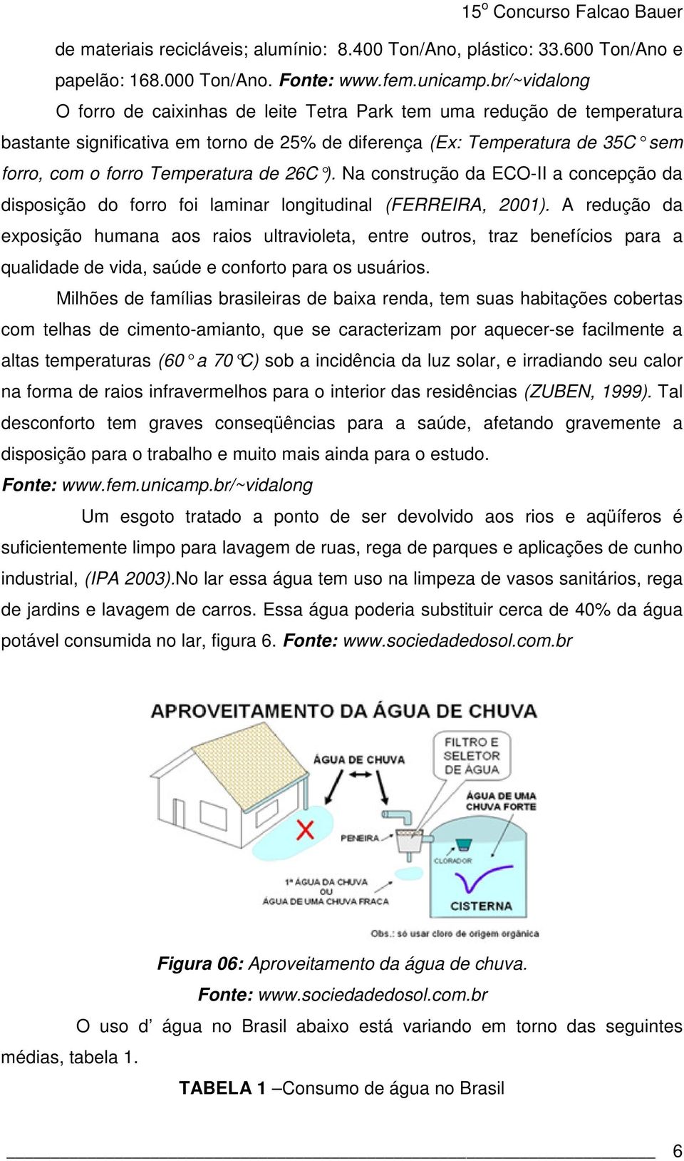 26C ). Na construção da ECO-II a concepção da disposição do forro foi laminar longitudinal (FERREIRA, 2001).