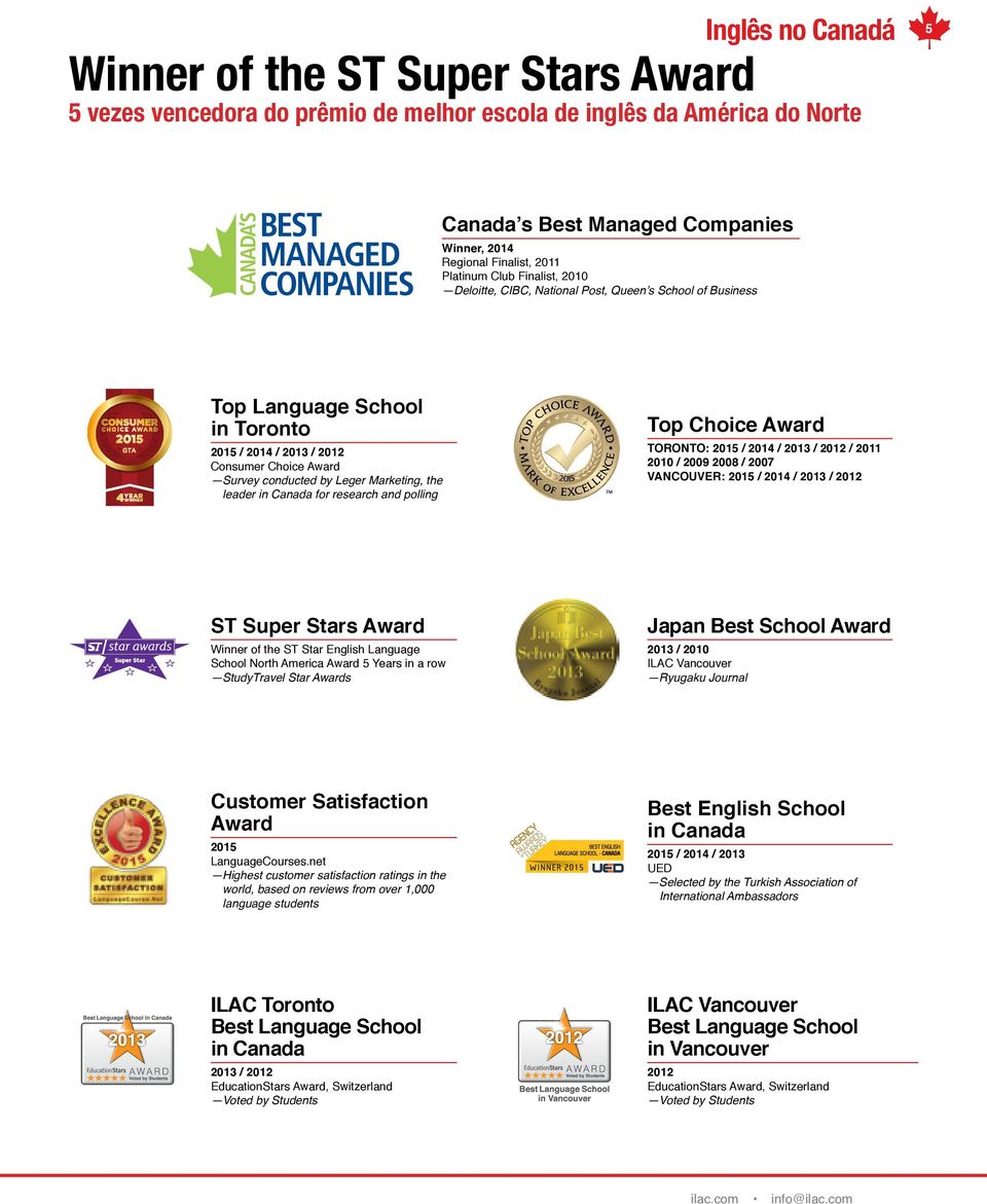 Marketing, the leader in Canada for research and polling Top Choice Award TORONTO: 2015 / 2014 / 2013 / 2012 / 2011 2010 / 2009 2008 / 2007 VANCOUVER: 2015 / 2014 / 2013 / 2012 ST Super Stars Award