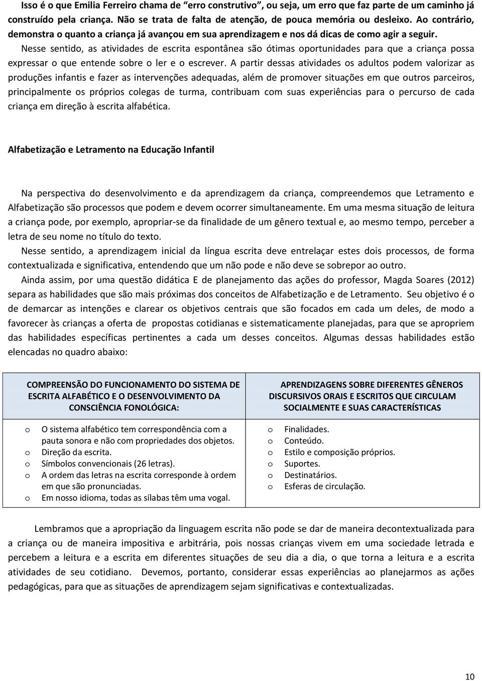 Nesse sentido, as atividades de escrita espontânea são ótimas oportunidades para que a criança possa expressar o que entende sobre o ler e o escrever.