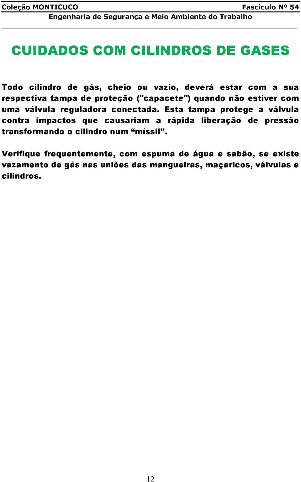 Esta tampa protege a válvula contra impactos que causariam a rápida liberação de pressão transformando o cilindro