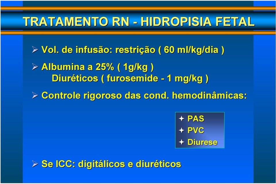 1g/kg ) Diuréticos ( furosemide - 1 mg/kg ) Controle