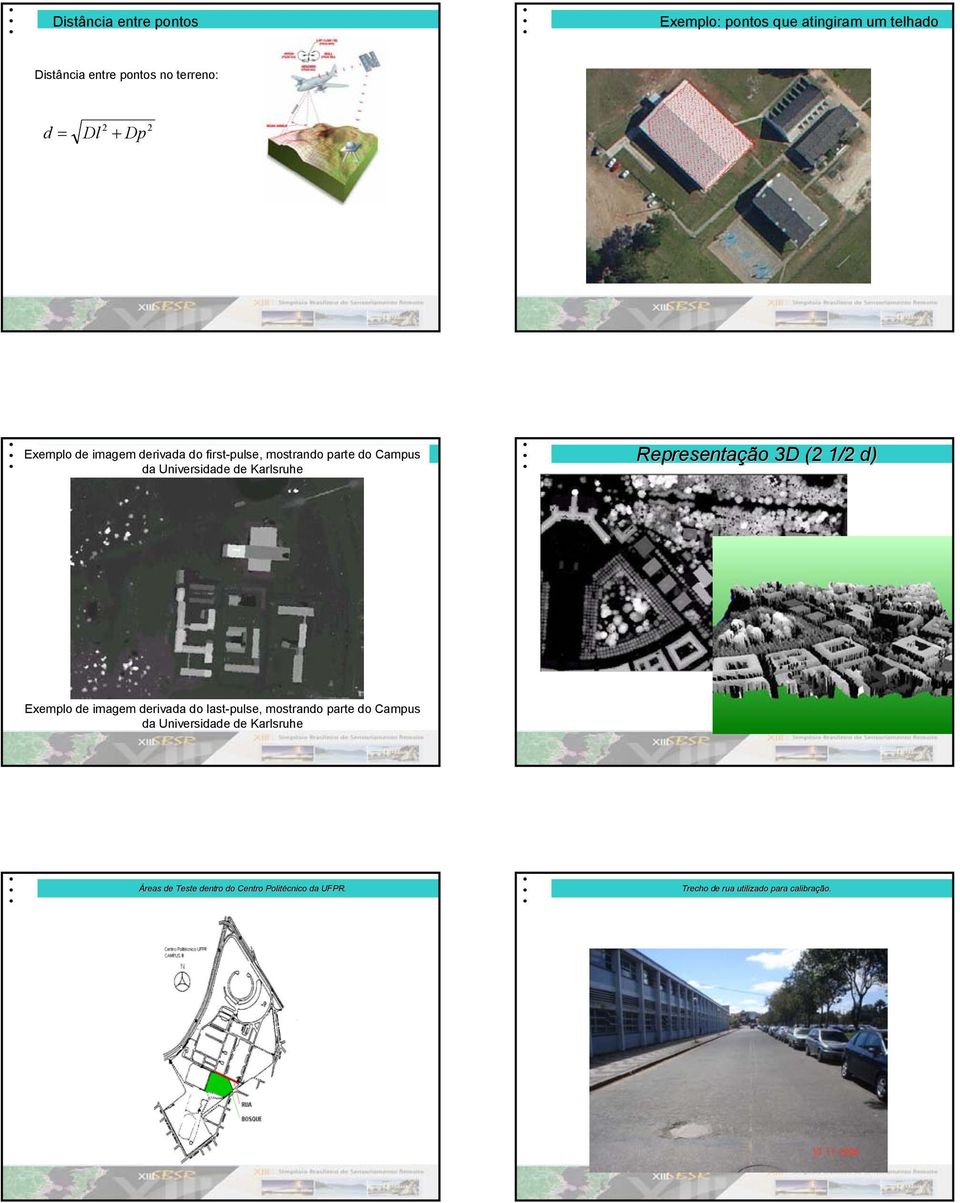 (2 1/2 d) Eemplo de imagem derivada do last-pulse, mostrando parte do Campus da Universidade de Karlsruhe 4/23/2007 45