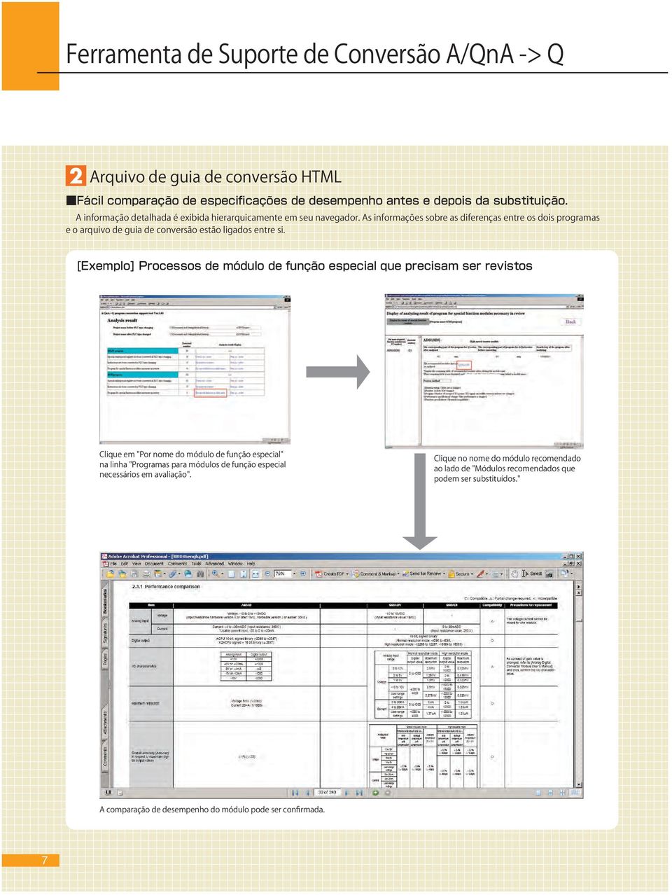 As informações sobre as diferenças entre os dois programas e o arquivo de guia de conversão estão ligados entre si.