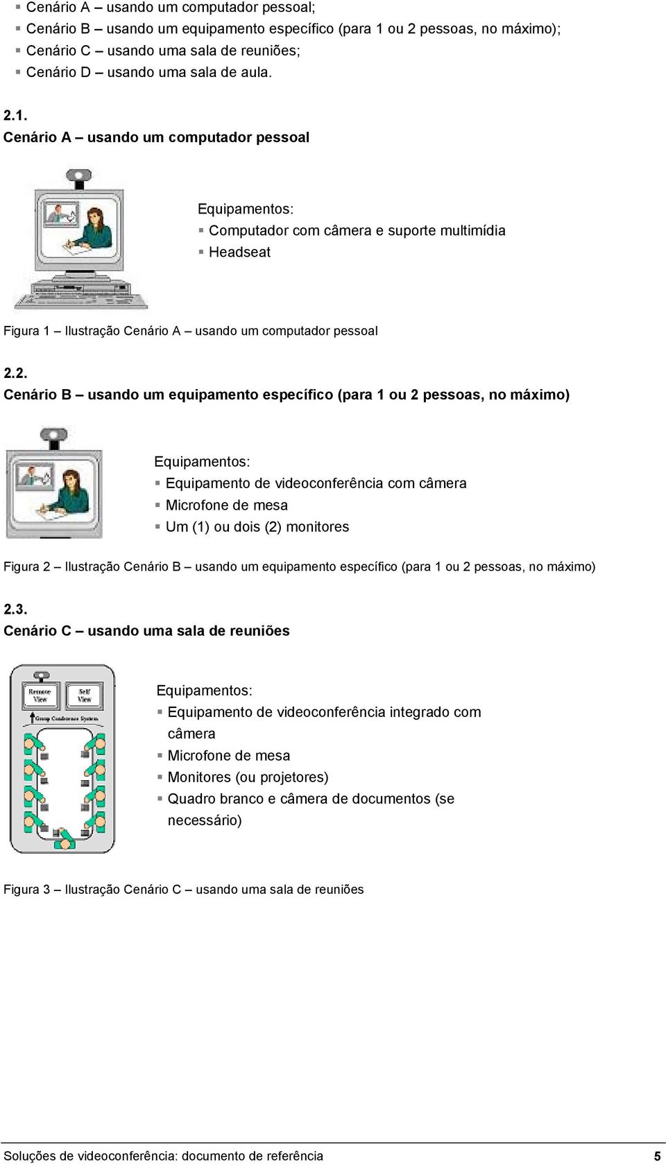 Cenário A usando um computador pessoal Equipamentos: Computador com câmera e suporte multimídia Headseat Figura 1 Ilustração Cenário A usando um computador pessoal 2.