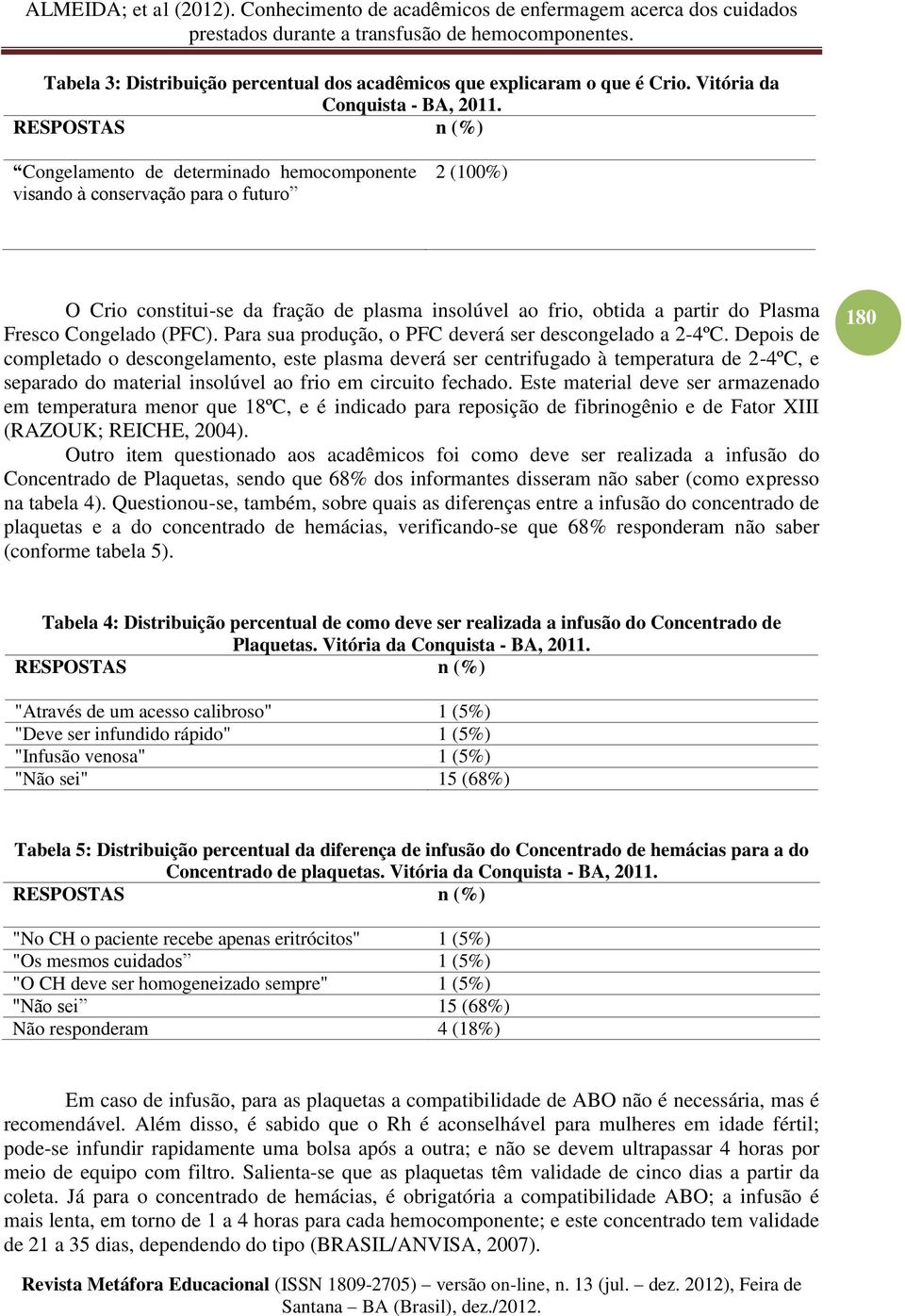 Para sua produção, o PFC deverá ser descongelado a 2-4ºC.