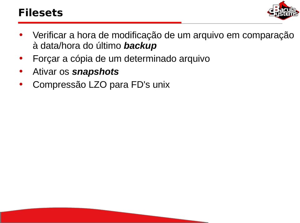 backup Forçar a cópia de um determinado