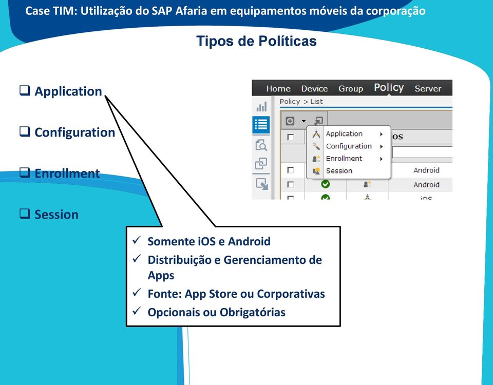 Distribuição e Gerenciamento de Apps Fonte: