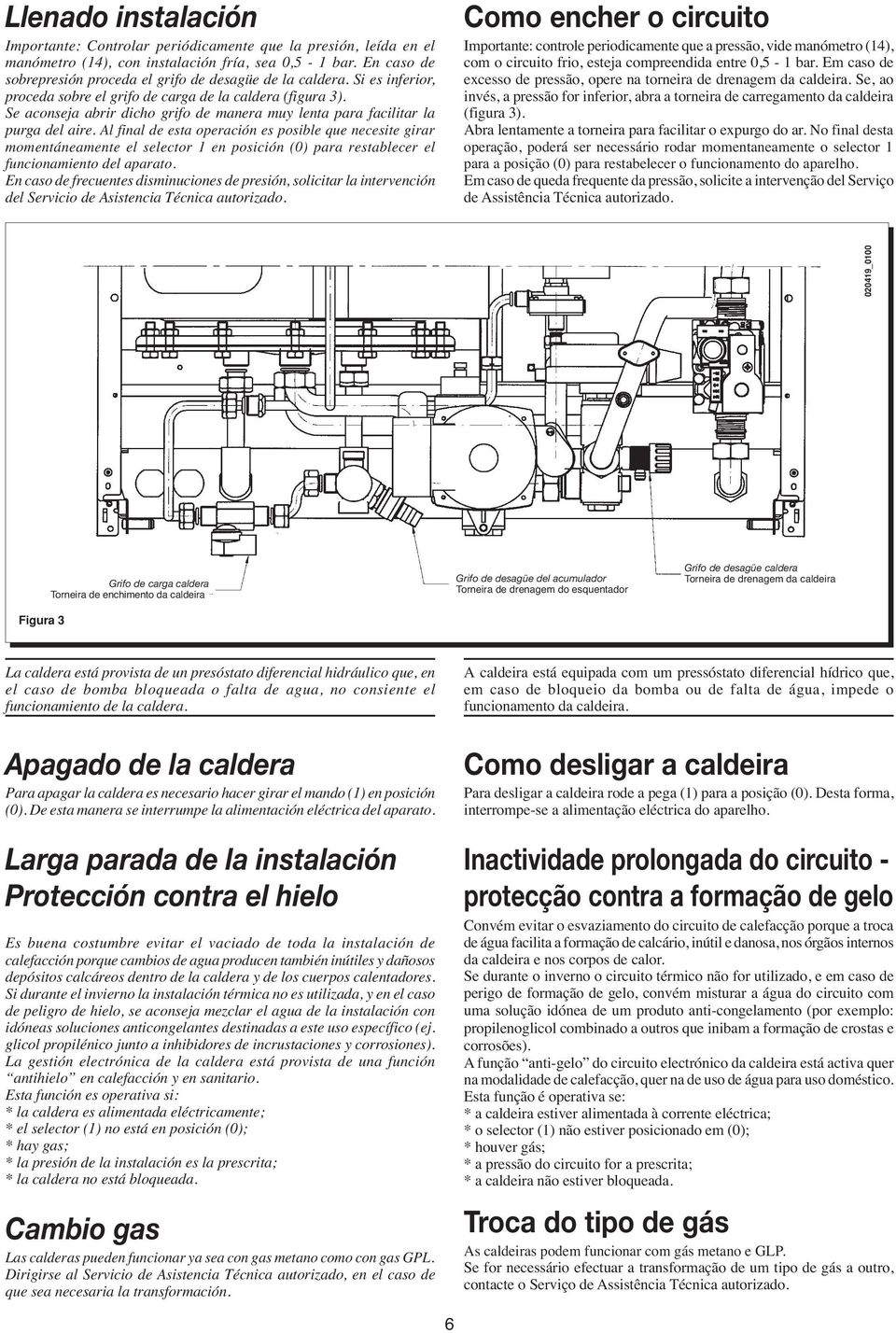 Se aconseja abrir dicho grifo de manera muy lenta para facilitar la purga del aire.