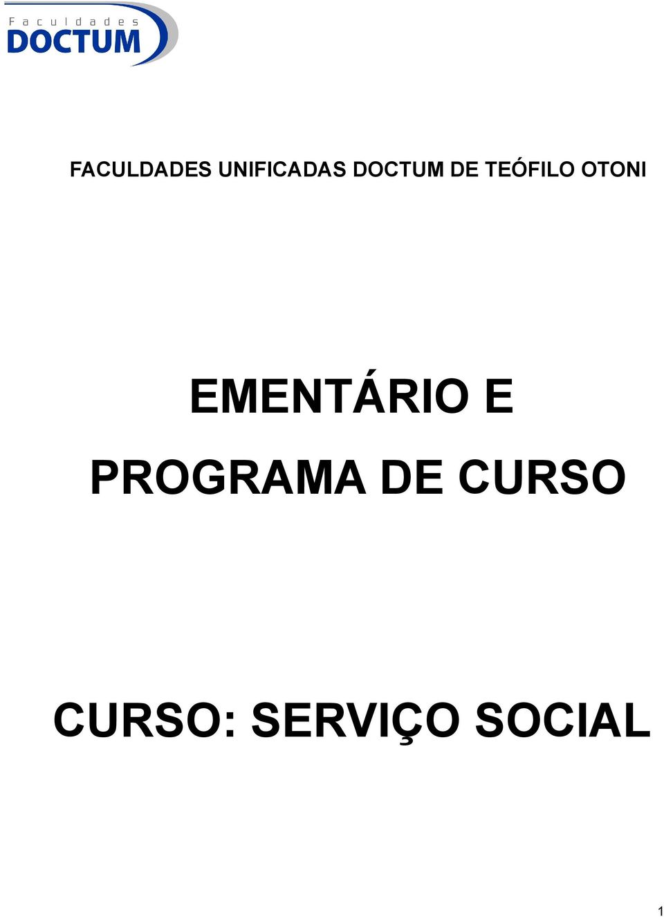 EMENTÁRIO E PROGRAMA DE