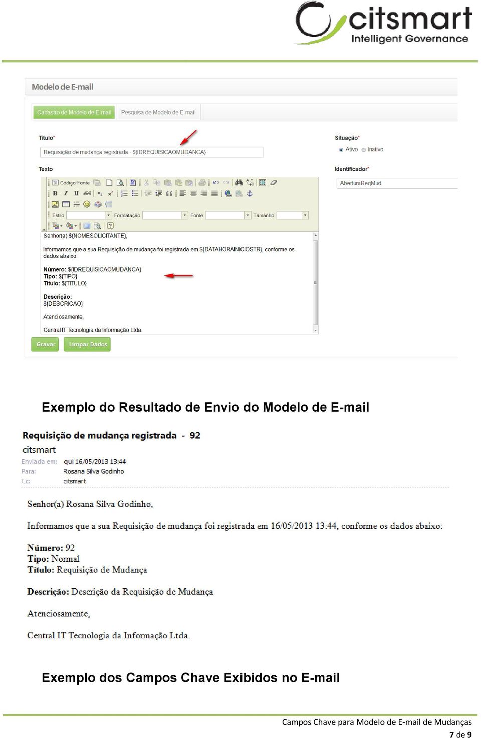 E-mail Exemplo dos