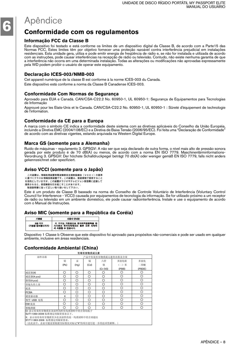 Esta unidade gera, utiliza e pode emitir energia de freqüência de rádio e, se não for instalada e utilizada de acordo com as instruções, pode causar interferências na recepção de rádio ou televisão.