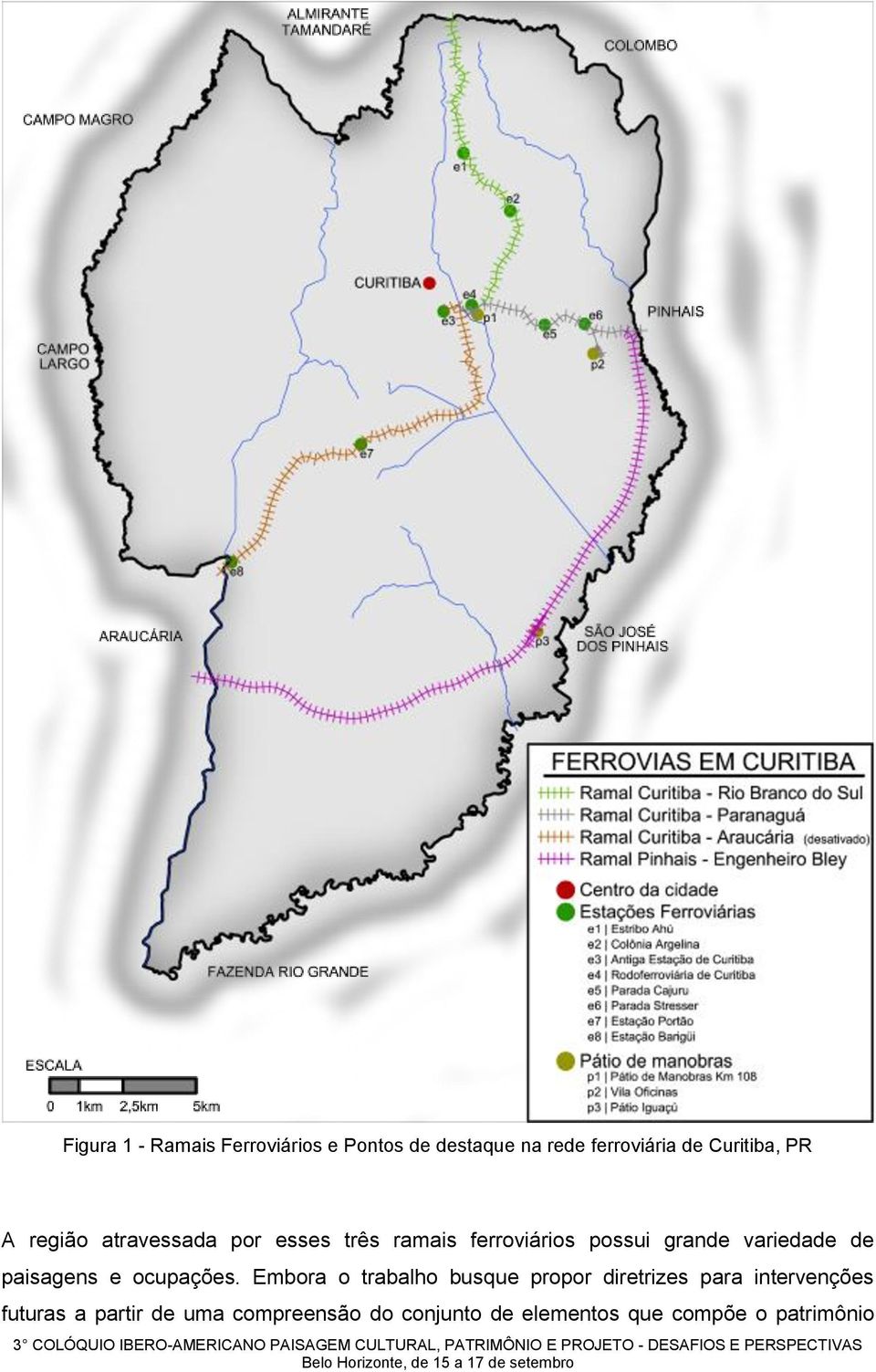 de paisagens e ocupações.