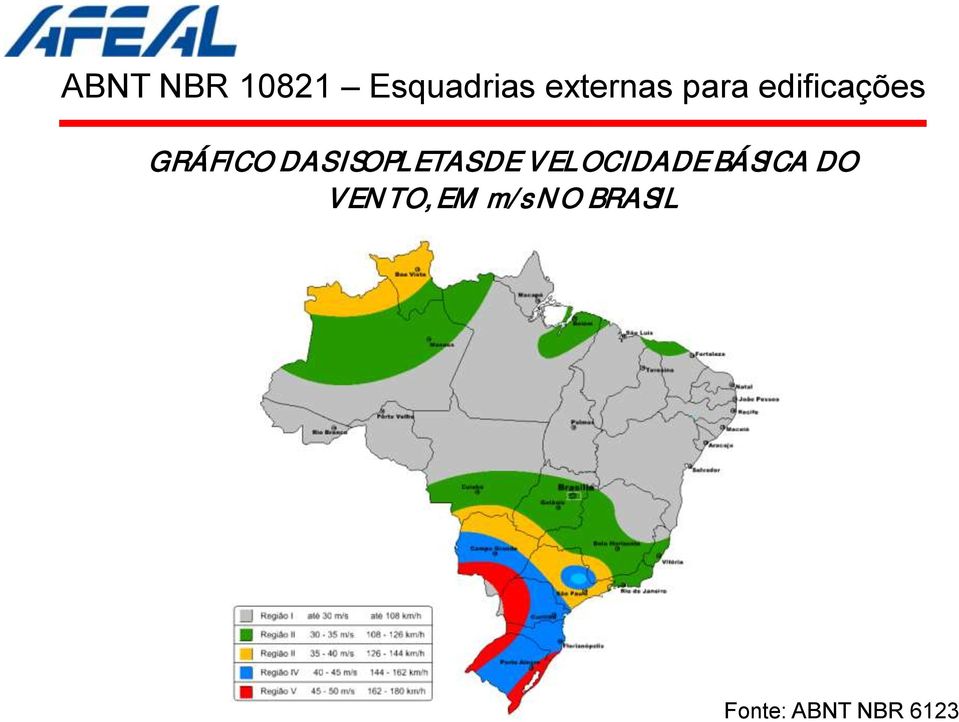 ISOPLETAS DE VELOCIDADE BÁSICA DO